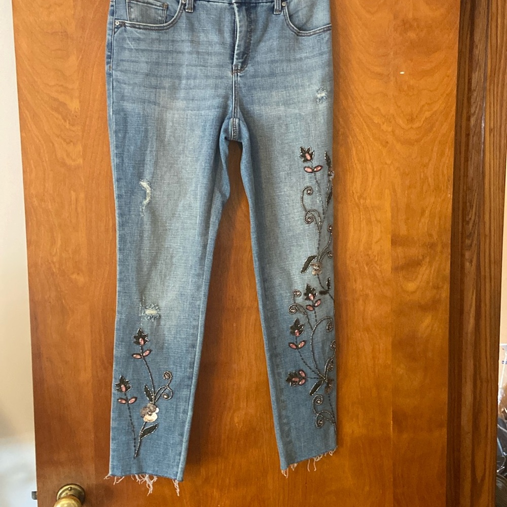Embelished denim